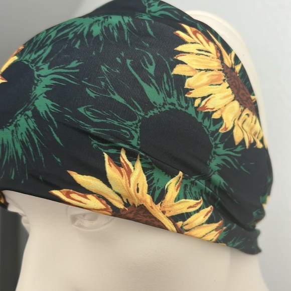 Vibrant Sunflower Wide Boho Stretch Headband - Picture 6 of 11